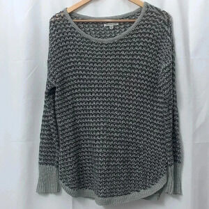 Women’s American Eagle Chunky Knit Sweater Size Medium Gray EUC